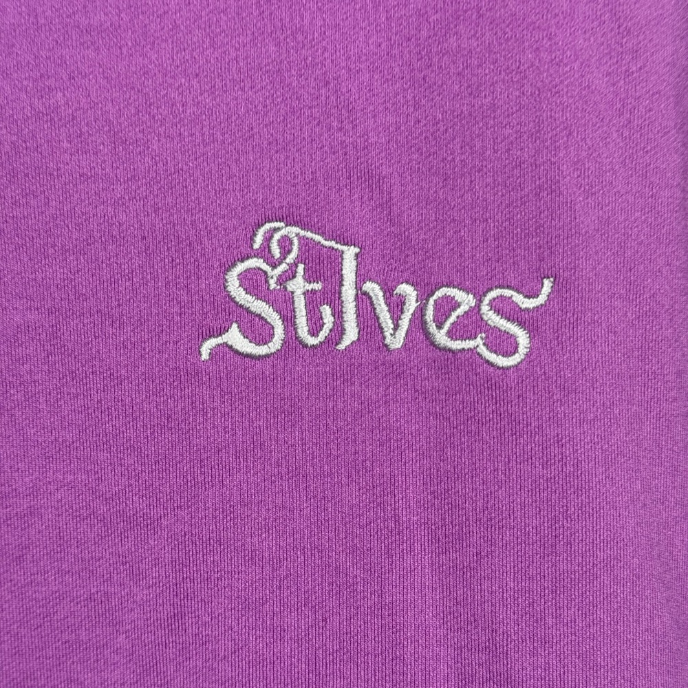 St. Ives Peter Millar Melange Performance Quarter Zip Pullover Men Medium Purple - Picture 4 of 10
